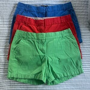 J. Crew 5” Chino Shorts- 3 pairs